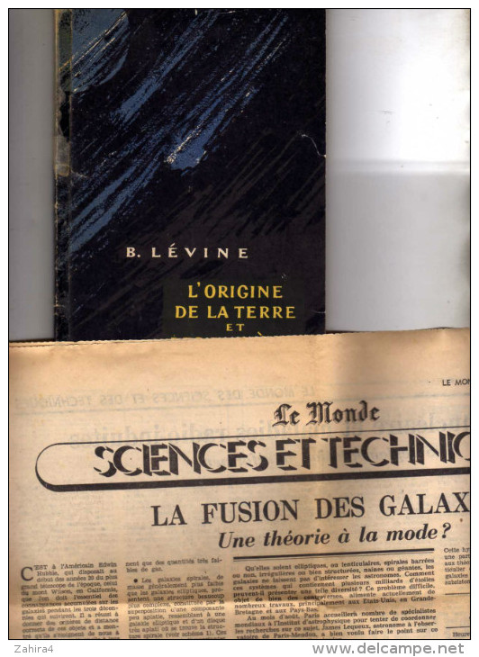 B. Lévine-L'origine De La Terre Et Des Planètes -Editions En Langues étrangères  Moscou -Traduit Par A.Brun & R.Gordeeva - Astronomie