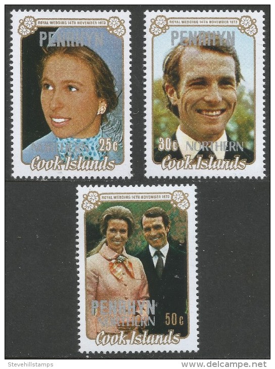 Penrhyn. 1973 Royal Wedding. MNH Complete Set - Penrhyn