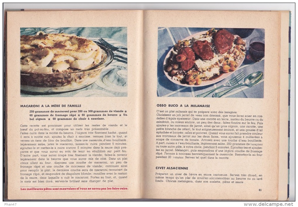 LUSTUCRU Pâtes Aux Oeufs Frais, 200 Recettes, Livret De 1951 - Gastronomie