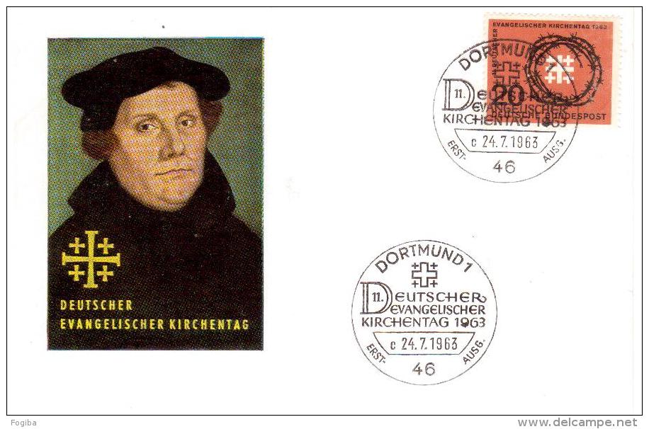 Germany Germania 1963- Dortmund  "Deutscher Evangelischer Kirchentag" Cartolina FDC (AG101) - Altri & Non Classificati