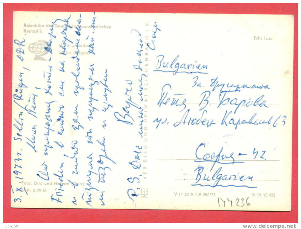 144236 /  SELLIN ( RUGEN ) -  HOTEL FRIEDEN -  DDR Germany Deutschland Allemagne Germania - Sellin