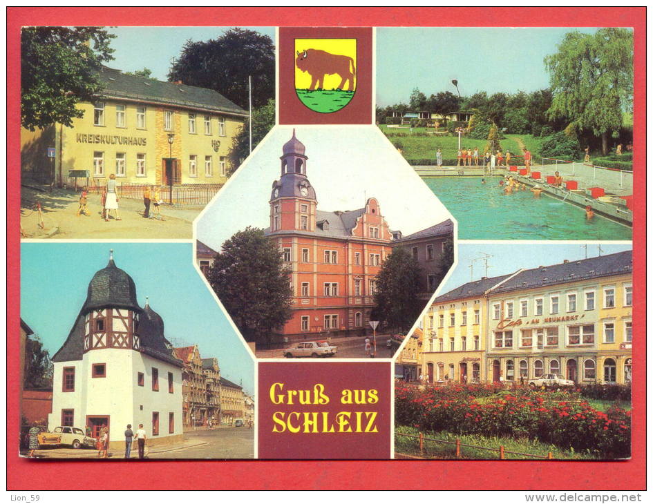144269 /  GRUSS AUS SCHLEIZ - SCHWIMMBAD NEUMARKT -  DDR Germany Deutschland Allemagne Germania - Schleiz