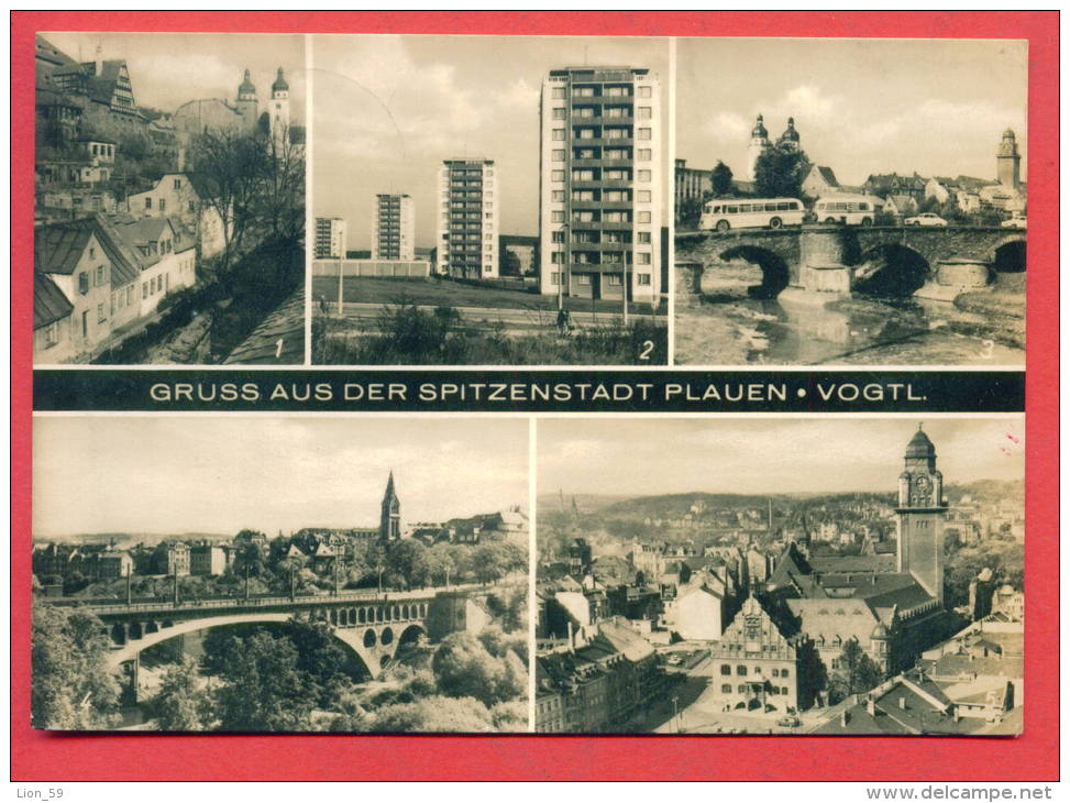 144292 /  GRUSS AUS DER SPITZENSTADT PLAUEN / VOGTL. -  DDR Germany Deutschland Allemagne Germania TO Bulgaria Bulgarie - Plauen