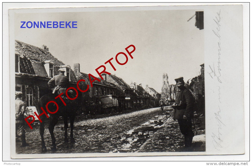 ZONNEBEKE-Carte Photo Allemande-Guerre-14-18-1WK-BELGIQUE-BELGIEN-Flandern- - Zonnebeke