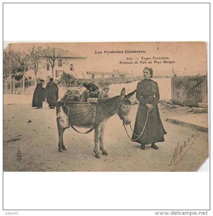 COSTP06806-LFTMP1690TCMER.Tarjeta Postal Francesa .Señora Con Burro.PIRINEOS FRANCES.CCLD - Mercaderes