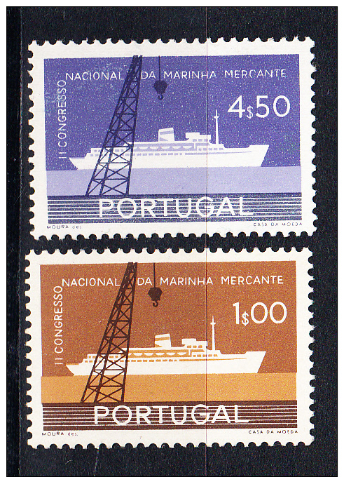 PORTUGAL 1958.CONGRESSO MARINHA MERCANTE . AFINSA Nº 841/842.NUEVO  SIN CHARNELA  SES 793 - Nuevos