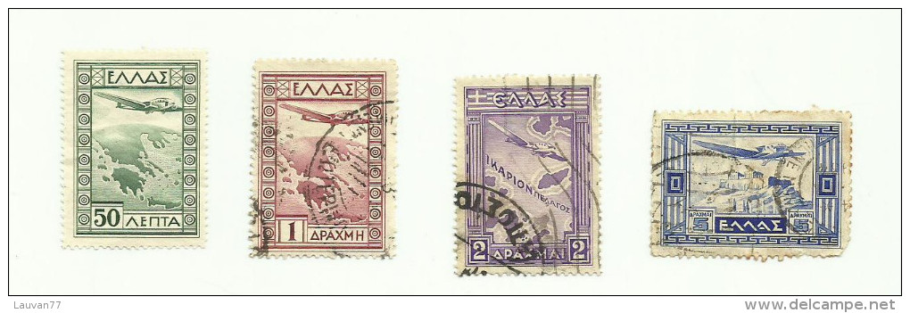 Grèce Poste Aérienne N°15 à 18 Côte 7 Euros - Used Stamps