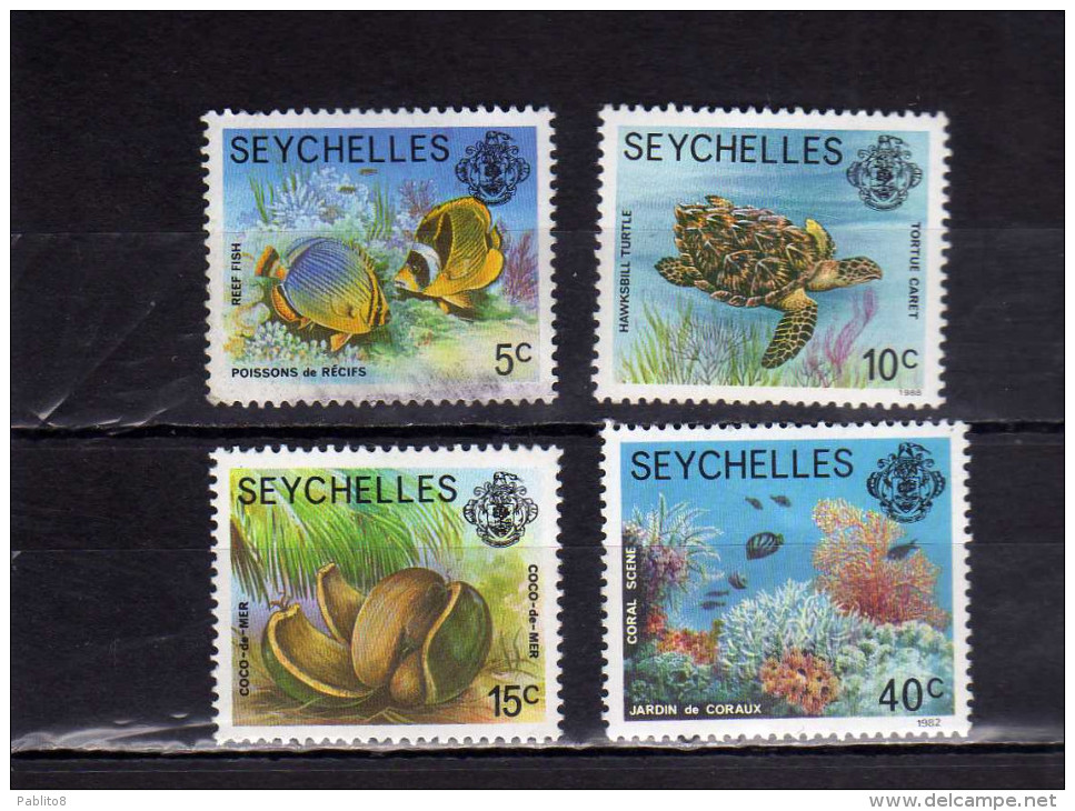 SEYCHELLES 1982 - 1988 MARINE FAUNA FISHES MARINA PESCI MNH - Seychellen (1976-...)