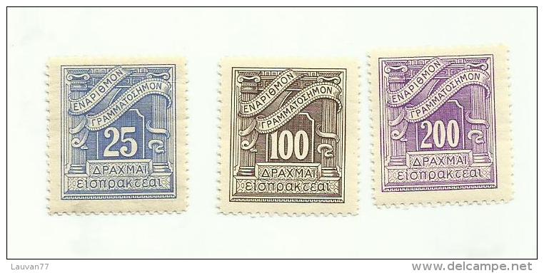Grèce Timbre Taxe N°65 à 70, 73, 81, 82, 85, 91 à 94 Côte 3.85 Euros - Used Stamps