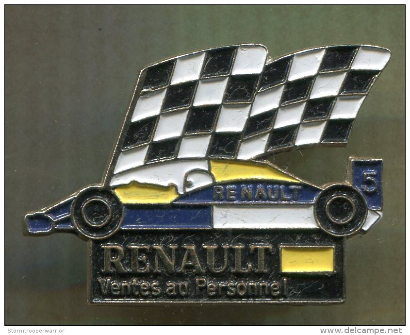 Pin´s - RENAULT Formule 1 F1 Vente Au Personnel - Drapeau à Damier - F1