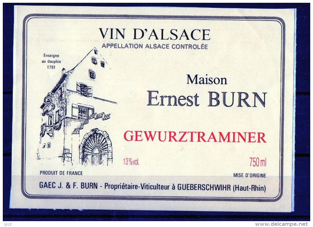 GEWURTZTRAMINER - Ernest Burn - Gewurztraminer