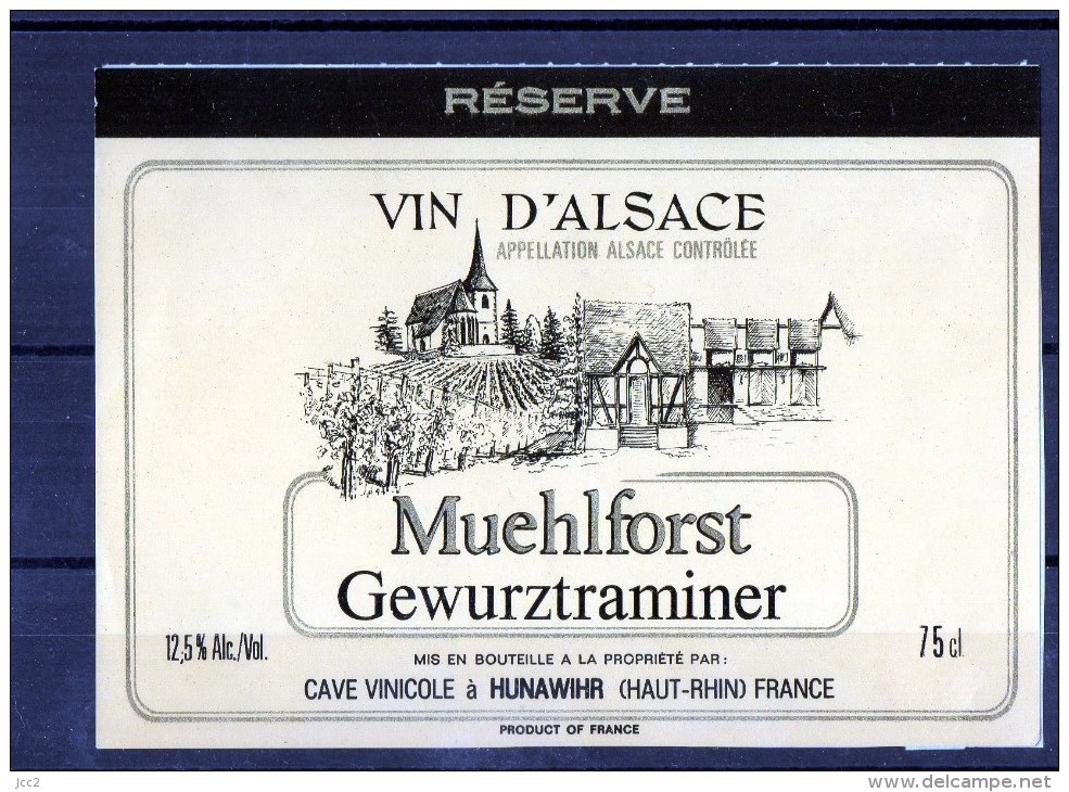 GEWURTZTRAMINER - (Etiquette Collée Sur Page Expo) Muehlforst - Gewurztraminer