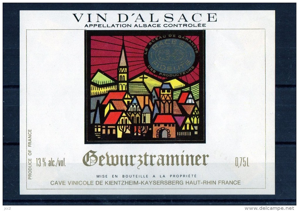 GEWURTZTRAMINER - (Etiquette Collée Sur Page Expo) - Gewurztraminer