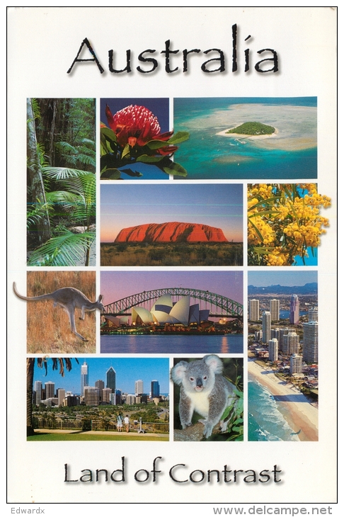 Multiview, Australia Postcard Used Posted To UK 2005 Stamp - Other & Unclassified