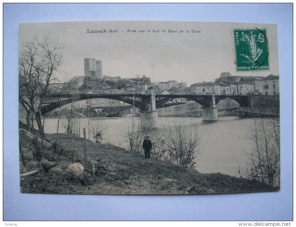 Ma Réf: 82-17-38.            LUZECH    Pont Sur Le Lot Et Quai De La Gare. - Luzech