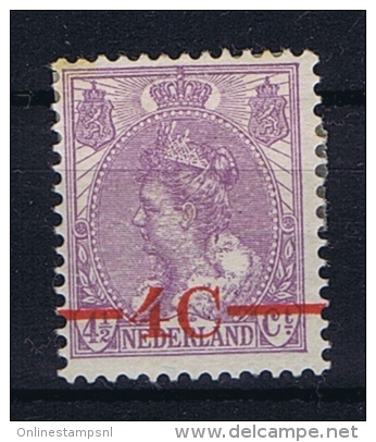 Netherlands NVPH 106P  MH/* 1921 Plate Error: Broken 4 (NVPH Plaatfouten 2020) - Ongebruikt