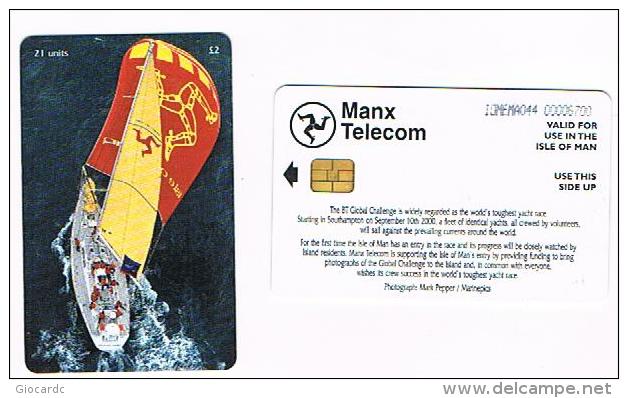 ISLE OF MAN - MANX TELECOM (CHIP) -  THE BT GLOBAL CHALANGE - CODE IOM44  - USED - RIF. 7783 - Boten