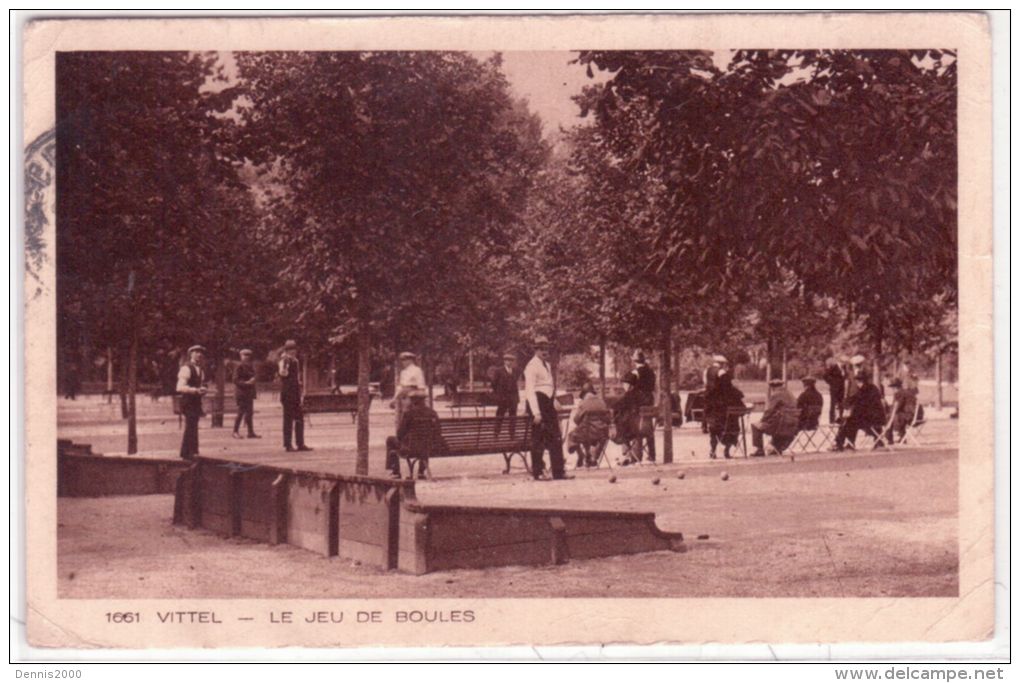 1661- VITTEL - Le Jeu De Boules - Ed. Braun & Cie - Regional Games