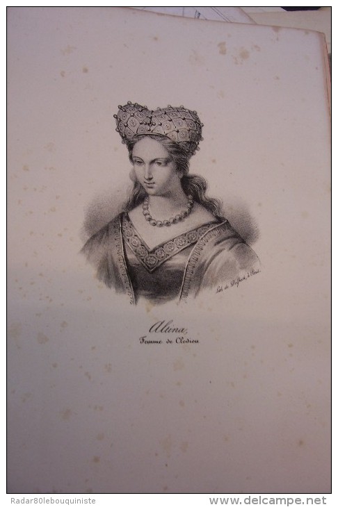 184 Portraits Historiques.de CLODION à Henri DUC D'ORLEANS.litho.de DELPECH à PARIS.25 Cm X 17 Cm. - Lithographies