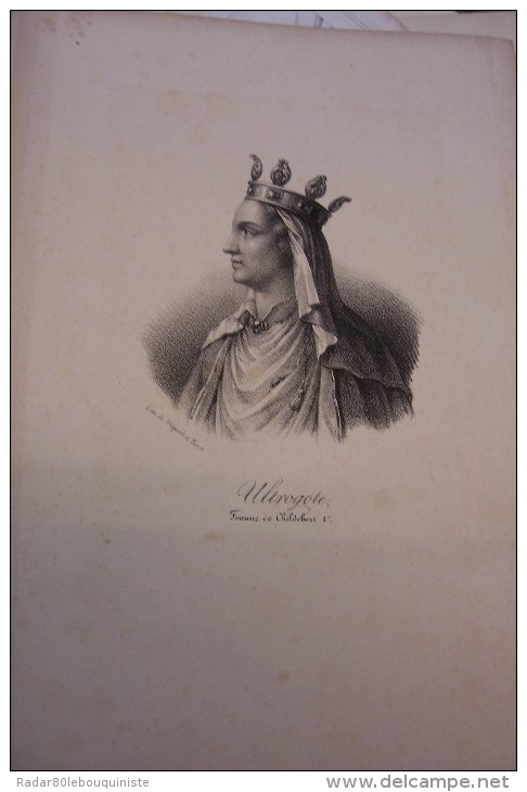 184 Portraits Historiques.de CLODION à Henri DUC D'ORLEANS.litho.de DELPECH à PARIS.25 Cm X 17 Cm. - Lithographies