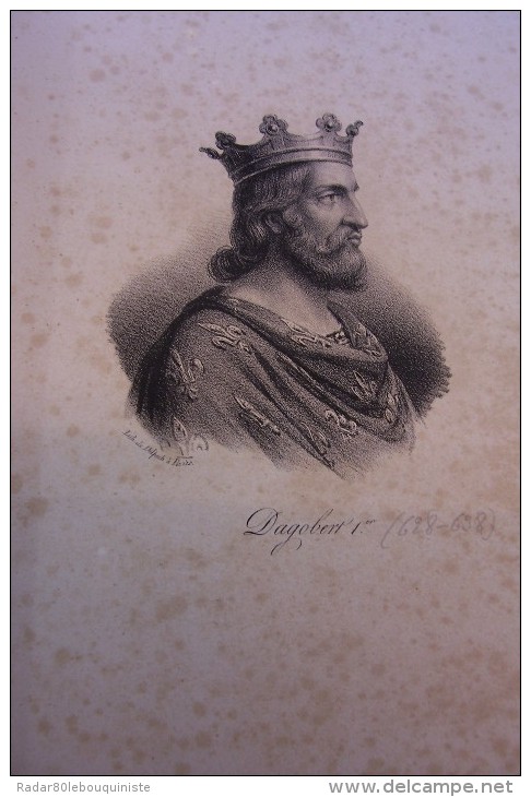 184 portraits historiques.de CLODION à henri DUC D'ORLEANS.litho.de DELPECH à PARIS.25 cm X 17 cm.