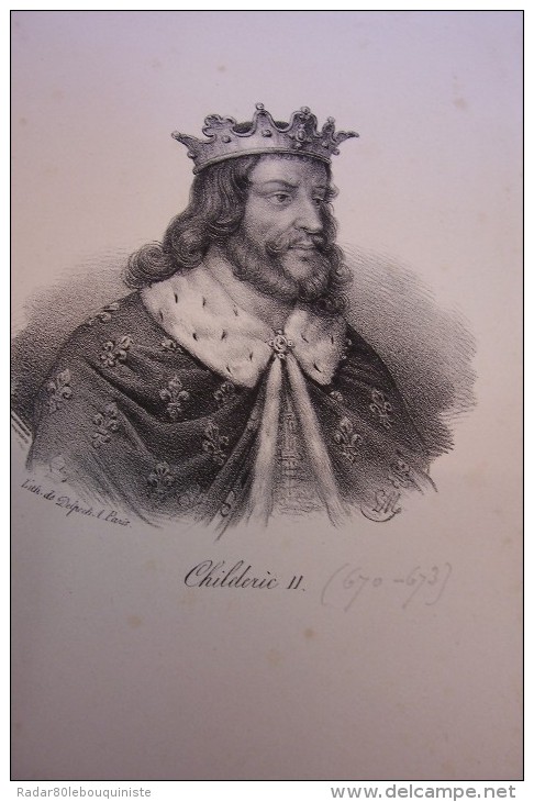 184 portraits historiques.de CLODION à henri DUC D'ORLEANS.litho.de DELPECH à PARIS.25 cm X 17 cm.