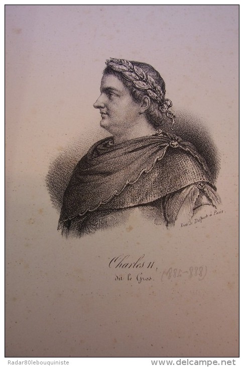 184 portraits historiques.de CLODION à henri DUC D'ORLEANS.litho.de DELPECH à PARIS.25 cm X 17 cm.