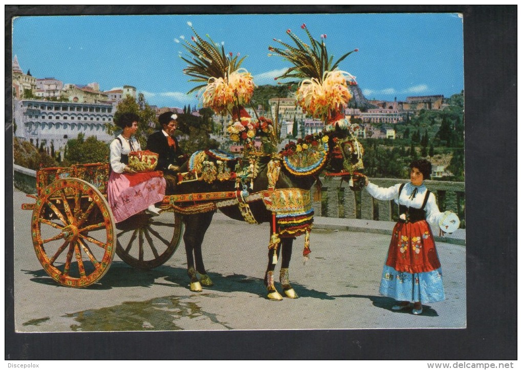 L2376 CARRETTO SICILIANO - CHARIOT, CART - FALK, COSTUME, COSTUM, FALKLORE - Costumi