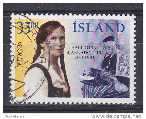 Iceland 1996 Mi. 844      35.00 Kr Europa CEPT Berühmte Frau Halldóra Bjarnadóttir - Oblitérés