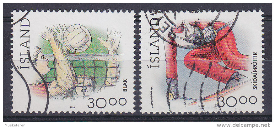 Iceland 1992 Mi. 760-61 Sport Volleyball & Alpiner Skilauf Compete Set - Usati