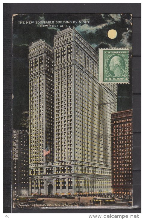 The New Equitable Building By Night  - New York - Autres Monuments, édifices