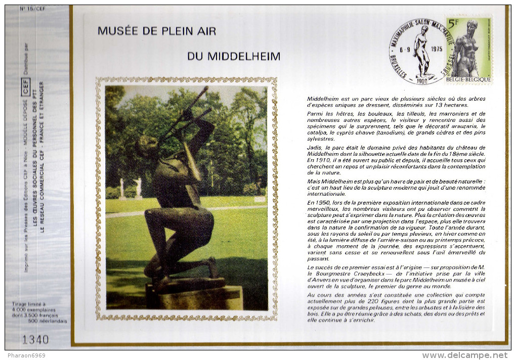 Feuillet Tirage Limité CEF 139 15 1777 Musée En Plein Air Du Middelheim - 1971-1980