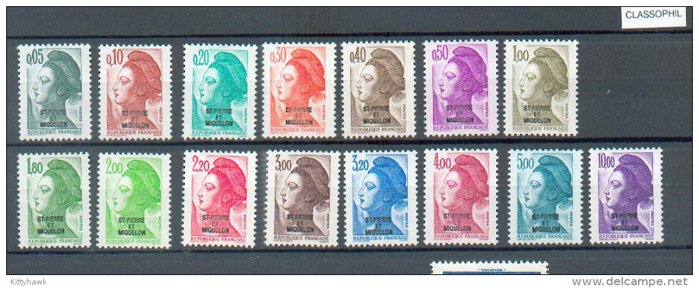 SPM 520 - YT 455 à 469 ** - Unused Stamps