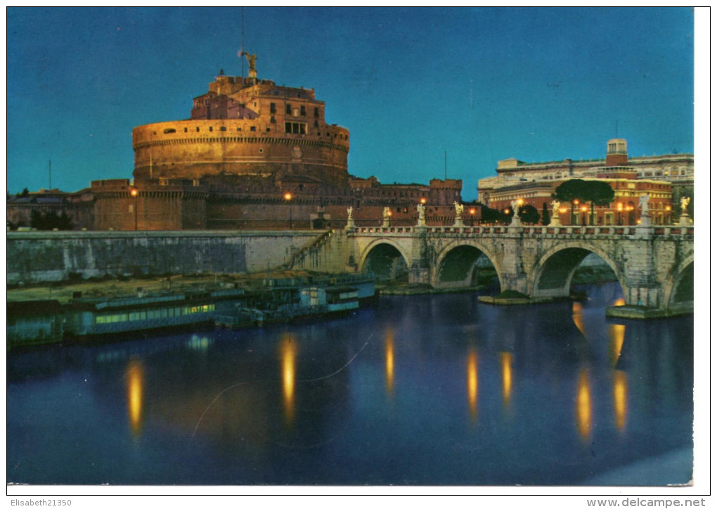 Rome, Le Pont Et Le Château San Angelo  La Nuit - Castel Sant'Angelo