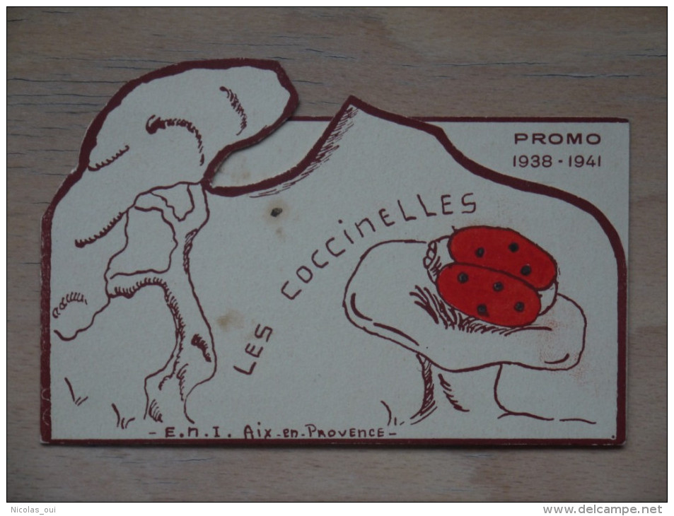 E N I  AIX EN PROVENCE  LES COCCINELLES Promo 1938 1941 - Diplomas Y Calificaciones Escolares