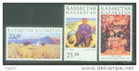 KAZ 1997-185-7 PAINTING, KAZAKISTAN, 1 X 3v, MNH - Kazakhstan