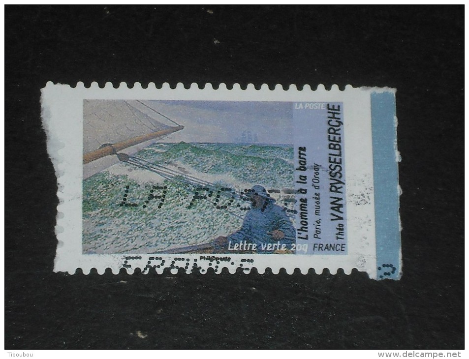 DENTELURE VERTICALE DEFECTUEUSE SUR FRANCE YT ADHESIF 832 VAN RYSSELBERGHE - - Used Stamps