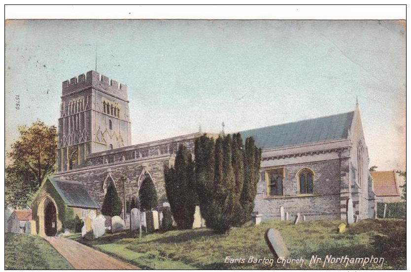 Earls Barton Church Nr Northampton Northamptonshire Postcard (NTH70921) - Northamptonshire