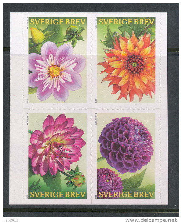 Sweden 2013 Facit # 2966-2969. Dahlior. MNH (**) - Unused Stamps