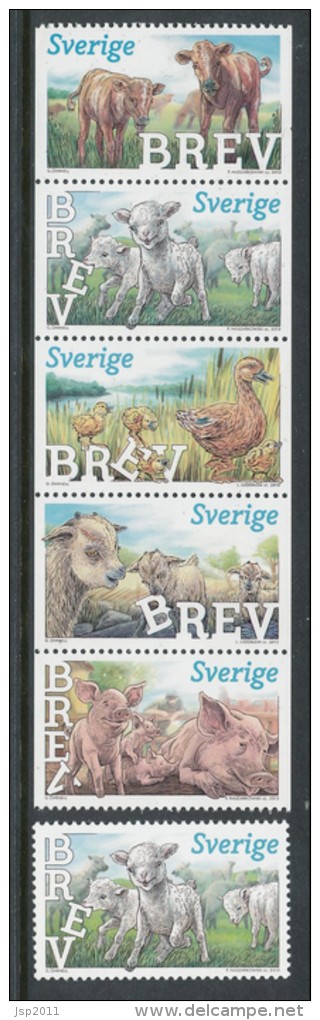 Sweden 2013 Facit # 2961-2965. Små Lam. MNH (**) - Nuevos