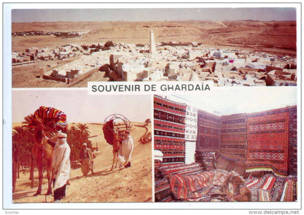 Algérie : Souvenir De Ghardaia Multivues : Beni Izgen Caravane Tapis Du Sud N°1024 (jefal) - Ghardaia