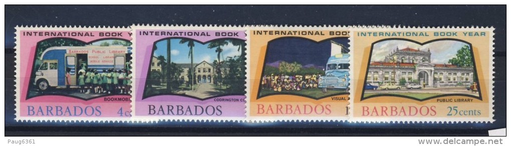 BARBADES 1972 ANNEE DU LIVRE YVERT N°353/56  NEUF MNH** - Barbades (1966-...)