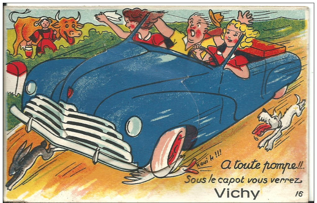 A Toute Pompe !!  Sous Le Capot Vous Verrez VICHY -  Carte à Système GABY - Vichy