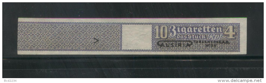 GERMANY 3RD (THIRD) REICH CIGARETTE BAND REVENUE DAS STUCK 10 ZIGARETTEN 4 RPF AUSTRIA TABAKERKE AG WIEN NG - Autres & Non Classés