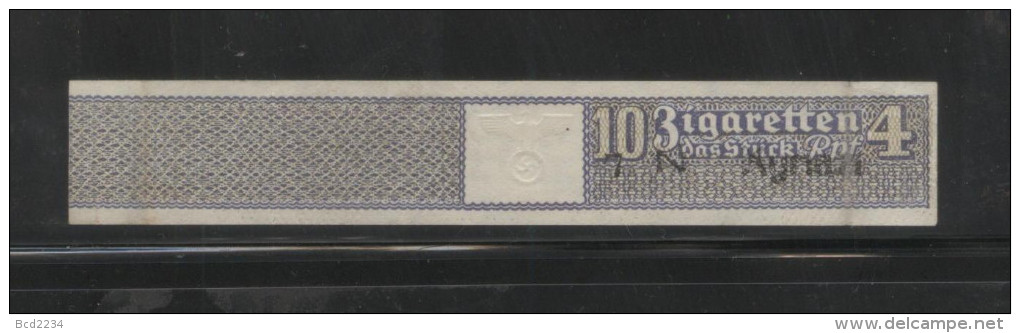 GERMANY 3RD (THIRD) REICH CIGARETTE BAND REVENUE DAS STUCK 10 ZIGARETTEN 4 RPF KYMAN - Other & Unclassified