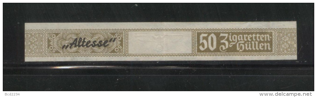 GERMANY 3RD (THIRD) REICH CIGARETTE BAND REVENUE 50 ZIGARETTEN HULLEN ALTESSE - Andere & Zonder Classificatie