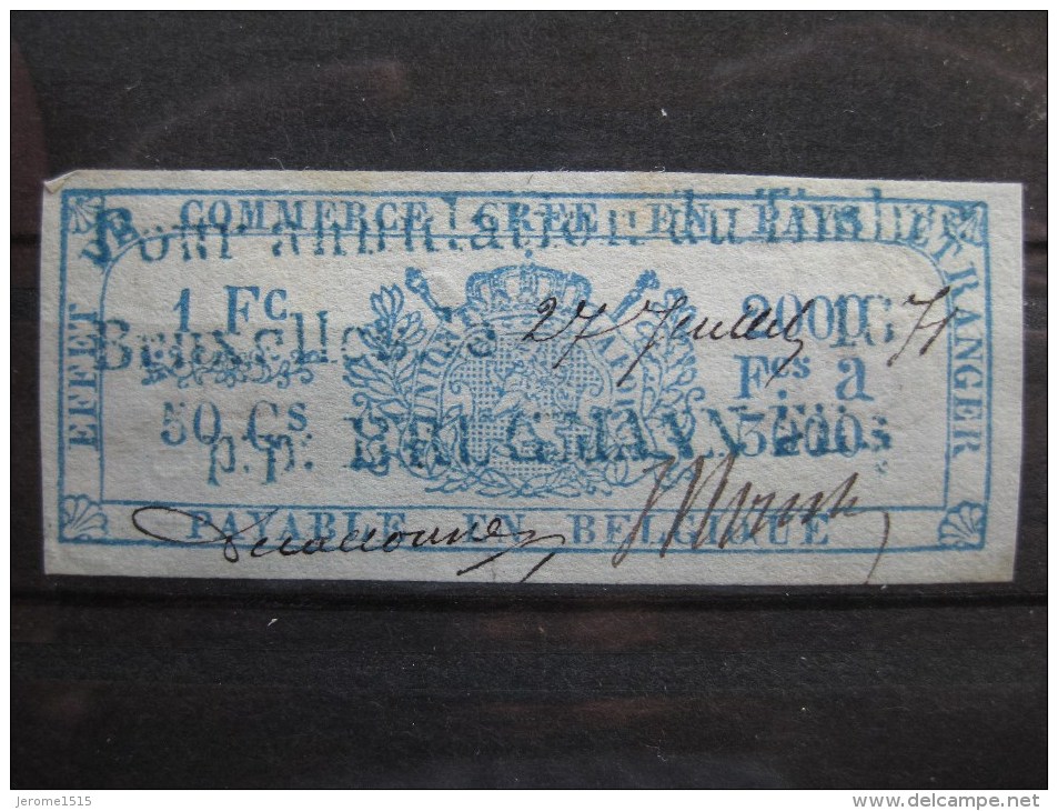 Timbres Belgique : TIMBRES FISCAUX POUR EFFETS DE COMMERCE 1870 ET 1873 - Stamps