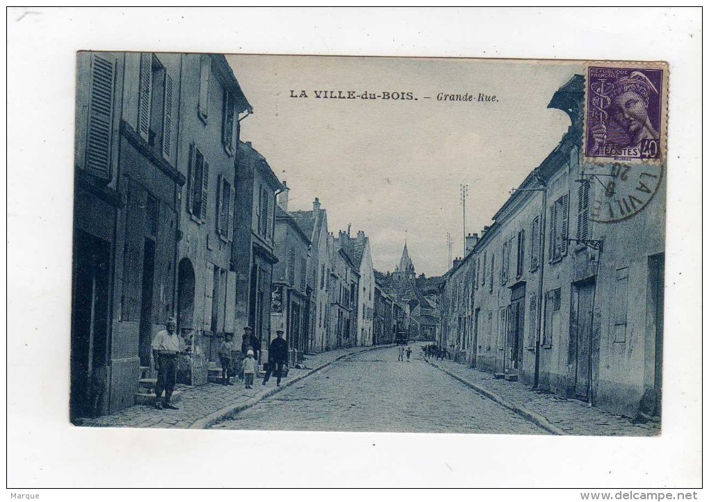 Cpa LA VILLE EN BOIS Grande Rue - Epinay Sous Senart