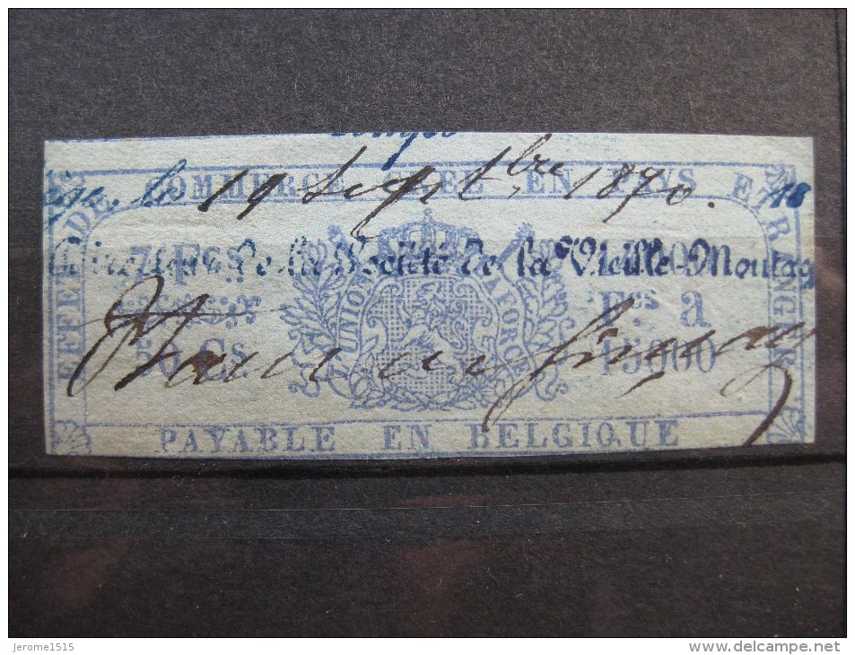 Timbres Belgique : TIMBRES FISCAUX POUR EFFETS DE COMMERCE 1870 ET 1873 - Stamps