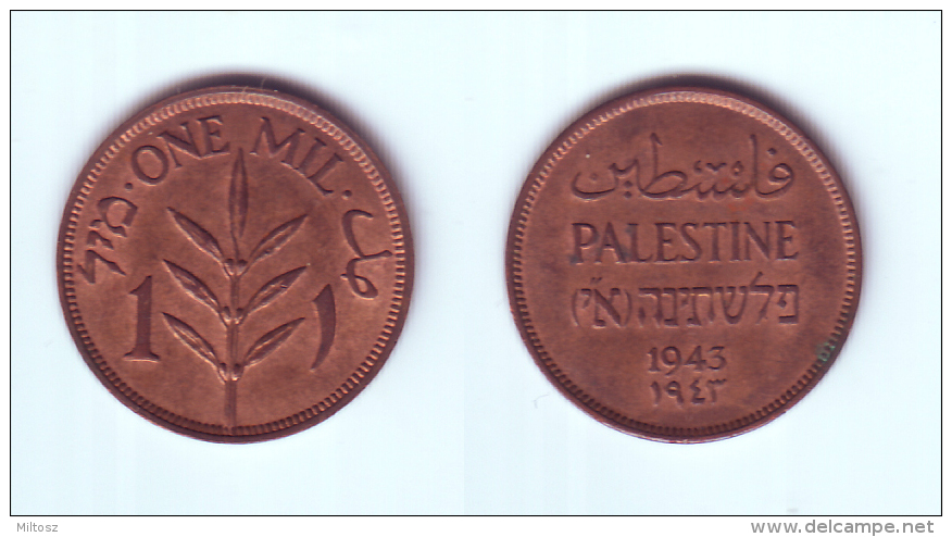 Palestine 1 Mil 1943 - Israel